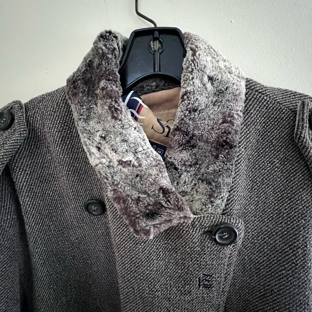 Vintage Escada brown Double-Breasted Pea Coat - Picture 9 of 15